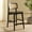 Black/Natural, variant on Safavieh LuzCane Modern Mid Back Wood and Rattan Stools, Natural