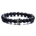 thumbnail image 6 of Techinal Couple Bracelets Black White Stone Beads Crown Bracelets Distance Lover Jewelry, 6 of 7
