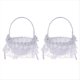thumbnail image 1 of Cesta de Boda de 2 Piezas de Cesta de Flores Blancas para Niñas para Decoraciones de Fiesta de Ceremonia de Boda de Mano para Novias/Niños con Flores,F, 1 of 5
