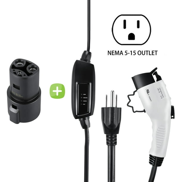 Lectron Tesla Adapter and Charger Bundle J1772 NEMA 515 Plug