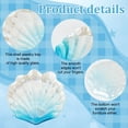 thumbnail image 4 of Shell Trinket Dish - Light Sky Blue Glass Jewelry Tray Shell Shape Storage Tray for Rings Earrings Necklaces Bracelets and Keys, 4 of 6