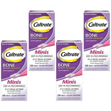Caltrate Calcium & Vitamin D3 Supplement Plus Minerals Mini Tablets, 150 ea (Pack of 4)