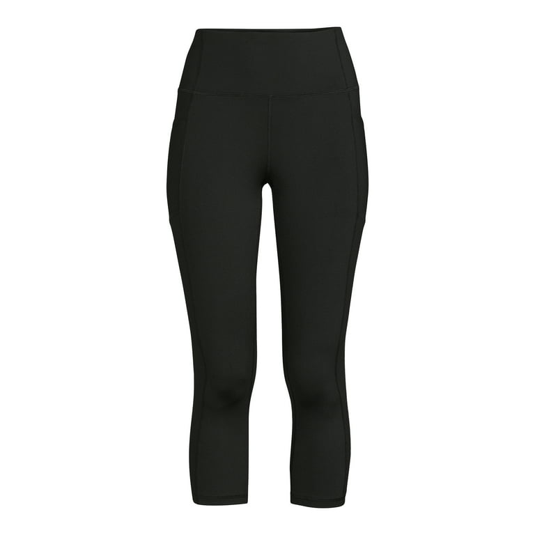 NWT* BALEAF Womens Size XL Black With Side Pockets Active Capri Pants #689  