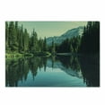 thumbnail image 1 of Glacier National Park Cutting Board, Tree and Mountain Reflections on Calm Water, Decorative Tempered Glass Cutting and Serving Board, in 3 Sizes, by Ambesonne, 1 of 2