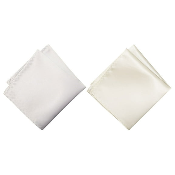 2PCS Men's Handkerchiefs Rayon Pocket Square Vintage Businessmen Hankies Suit Accessory For Business and Casual Wear