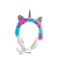 thumbnail image 1 of Unicornio Auriculares con cable Sobre la oreja Auriculares de felpa Diseño de orejas de gato Auriculares Regalos para niñas TUNC Sencillez, 1 of 5