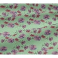 thumbnail image 4 of oneOone Cotton Jersey Mint Fabric Flower & Leaves Watercolor Diy Clothing Quilting Fabric Print Fabric By Yard 58 Inche Wide, 4 of 4