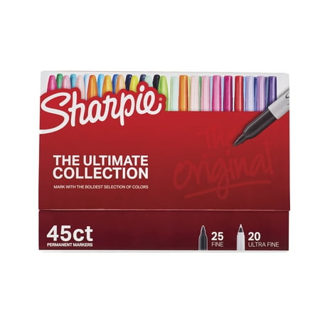 Sharpie Permanent Markers, Fine and Ultra-Fine Tips, 45 Count, Ultimate Cosmic Color Collection