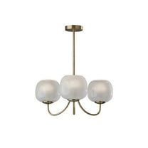 Adesso 24.5" Magnolia Chandelier, Antique Brass