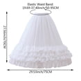 thumbnail image 7 of Vjnyvs White Bridal Wedding Petticoat Tulle Underskirt for Women Prom Dress, 7 of 7