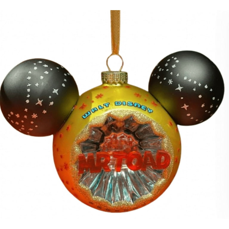 Disney Parks Walt Disney Mr Toad Icon Mickey Ears Glass Christmas