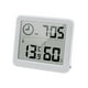 thumbnail image 1 of Termómetro/higrómetro digital con pantalla grande para interiores, monitor de temperatura y humedad, indicador de humedad y temperatura con reloj (blanco), 1 of 5