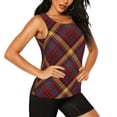 thumbnail image 2 of Zufioo Buffalo Check Plaid Print Women's Vest, Sleeveless Quick-drying Sports T-shirt, Suitable for Yoga, Running, Fitness-Small, 2 of 7
