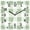 Light Green White, variant on Cream White Buffalo Check Wooden Wall Clock Silent Non Ticking, Farmhouse Plaid Modern Geometric Square Wall Clocks Battery Operated, Decor Clock for Home Office, Living Room, Kitchen, 10 Inch