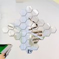 thumbnail image 4 of 12 piezas 3D hexágono acrílico espejo pegatinas de pared DIY arte decoración mural pegatinas decoración del hogar sala de estar espejo pegatina decorativa plata mediana (12 por un juego) 150*130*75 mm Rojo Verde, 4 of 5