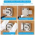 thumbnail image 6 of Uxcell Combination Cabinet Latch Zinc Alloy Keyless Drawer Lock 3-Digit Password Cabinet Lock Safety Lock Gold, 6 of 7