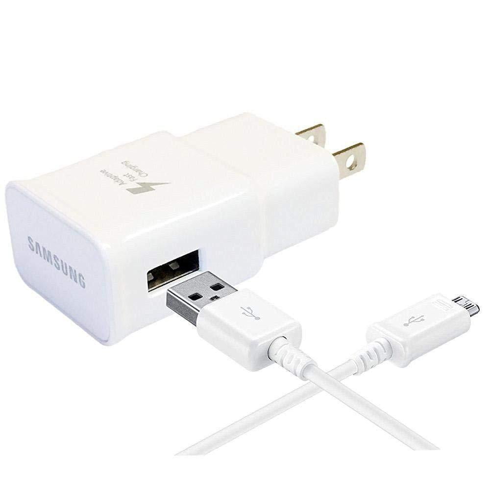 Original Samsung Micro USB Sync Data Cable with 2.0 Amp Travel Wall/Home Charger 