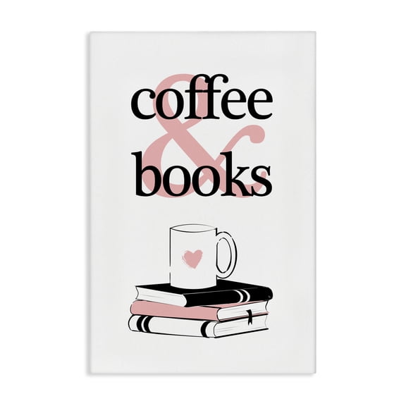 Stupell Industries Art Deco Coffee & Books Phrase Canvas Art, 16 x 24, by Martina Pavlova