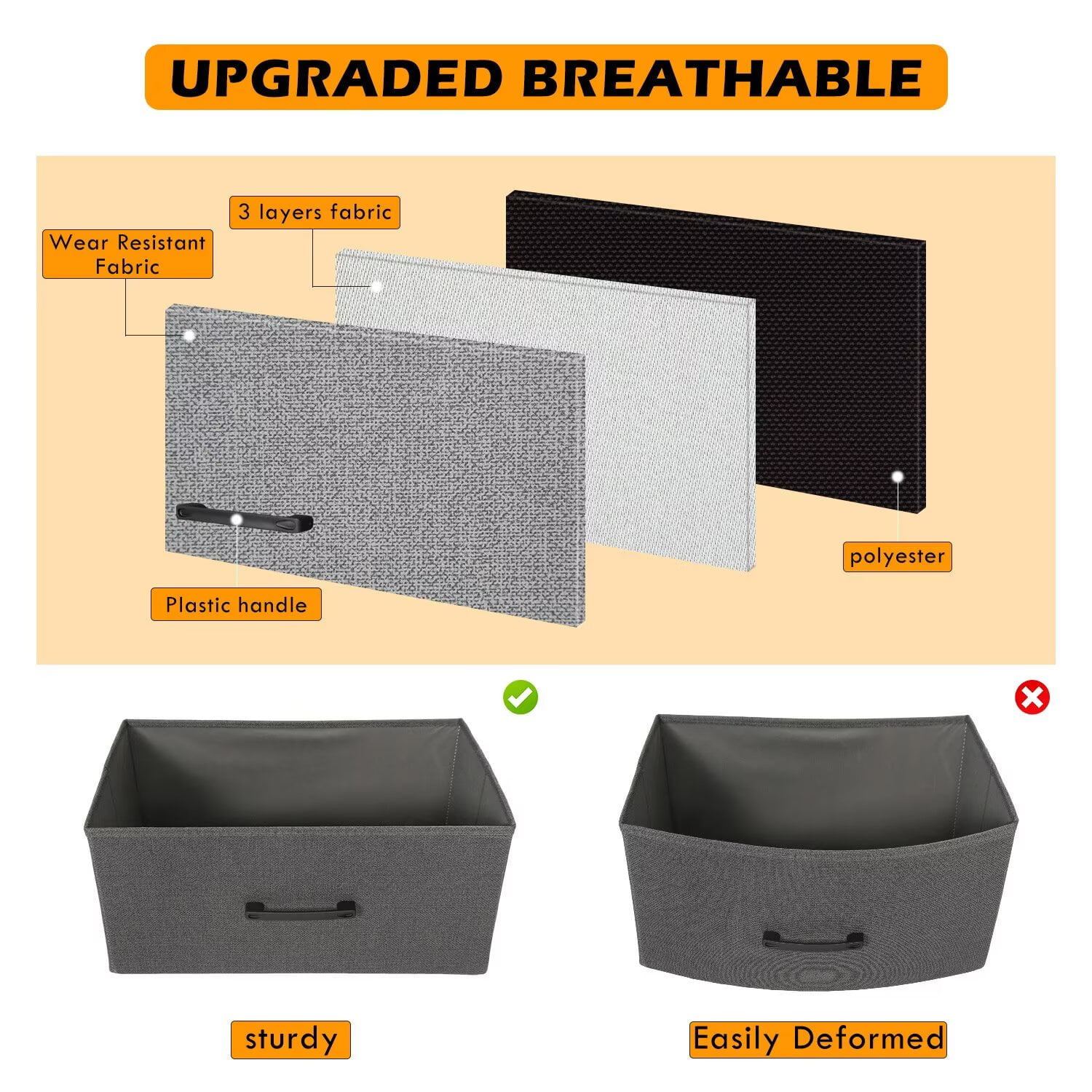 YRLLENSDAN,Small Dresser for Closet, Dressers for Women Bedroom, Bedroom Dressers with Drawers,Storage Drawer, Plastic Dressers, Wood Top, Grey