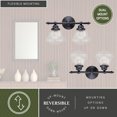 thumbnail image 4 of Huntley 2 Light Bronze Farmhouse Schoolhouse Bathroom Vanity Fixture, 4 of 10