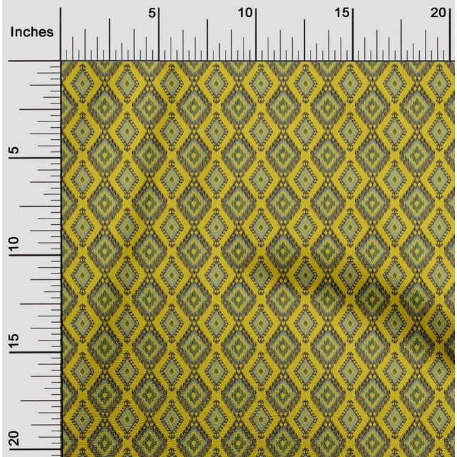 oneOone Tissu Popeline de Coton Tissu Imprimé Style Argyle 1 Yard 56 Inch Wide