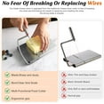 thumbnail image 3 of Cheese Slicer Cutter, Stainless Steel Cheese Cutter Board with Blade for Block Cheese, Vegetables, Butter, Sausages, Bread, 3 of 6