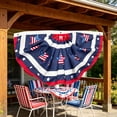 thumbnail image 6 of Miwamany Patriotic Pleated Fan Flag Banner,4th of July Decorations for Outdoor Porch & Railing, Red White & Blue Decor for 4th of July, Memorial Day, Independence Day Decorations, 6 of 8