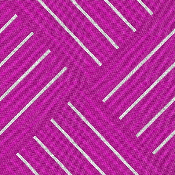 Ahgly Company Indoor Square Patterned Violet Purple Novelty Area Rugs, 7' Square