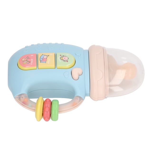 Juguete Mordedor Con Botella De Leche, Juguete Mordedor Con Sonajero Para Bebé, Colorido, 7 Modos, Inglés Chino Iluminado Con Música Para Educación Temprana