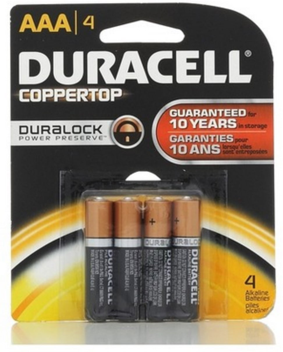Duracell Coppertop AAA Alkaline Batteries 4 ea