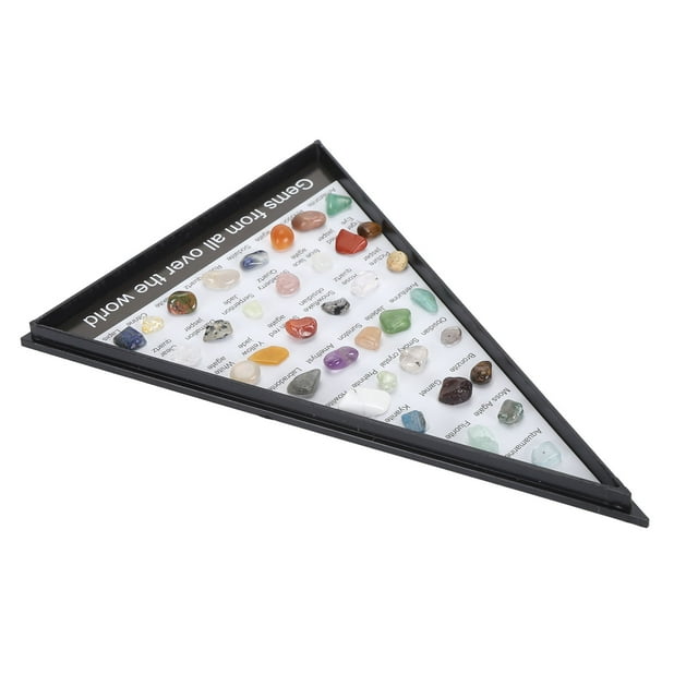 Trousse de Collection de Roche Minérale Amusante et Éducative pour Enfants Présentoir Transparent Inclus