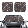 thumbnail image 2 of Balery French Bulldogs Parasol para parabrisas de coche de 2 piezas | Parasol plegable para parabrisas delantero de coche para la mayoría de sedanes-Medium, 2 of 6