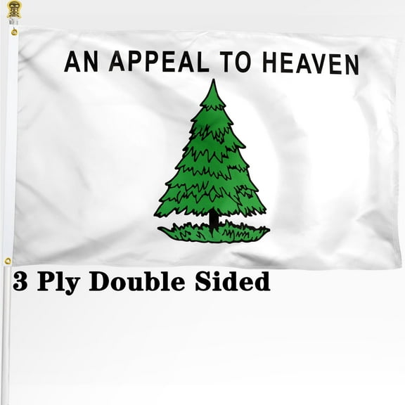 An Appeal to Heaven Flag 3x5 ft Double Sided , Heavy Duty 3 Ply Durable Polyester, Pine Tree Liberty Tree Flag with Brass Grommets