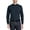 Navy, variant on Mens Interlock Knit Mock Turtleneck Long Sleeve Shirt Soft Cotton Blend Comfortable Fit