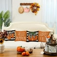 thumbnail image 2 of Fall Decorative Throw Pillow Covers 18 x 18 Inch Set of 4, Stripes Hello Pumpkin Happy Fall Decor Outdoor Farmhouse Pillow Cases for Home Couch (Orange Color) G338-18, 2 of 6