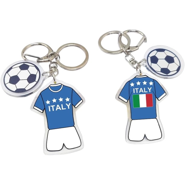 Yanonmyfd2026 World Cup Soccer Keychain - World Cup Pride Accessory, Football Fan Gift & Souvenir (2PCS),Italy