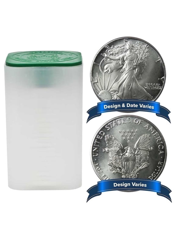 Collectible Roll of 20 - $1 American Silver Eagle 1 oz Random Year Impaired