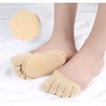 thumbnail image 6 of Toe Topper Socks for Women No Show Five Finger Half Palm Socks Non-Slip for High Heels, Relieve Pain Blister, 6 of 6