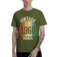 thumbnail image 1 of Camiseta vintage de 1960 para hombre, de algodón, estampada, de manga corta, ideal como regalo de 61 cumpleaños., 1 of 7