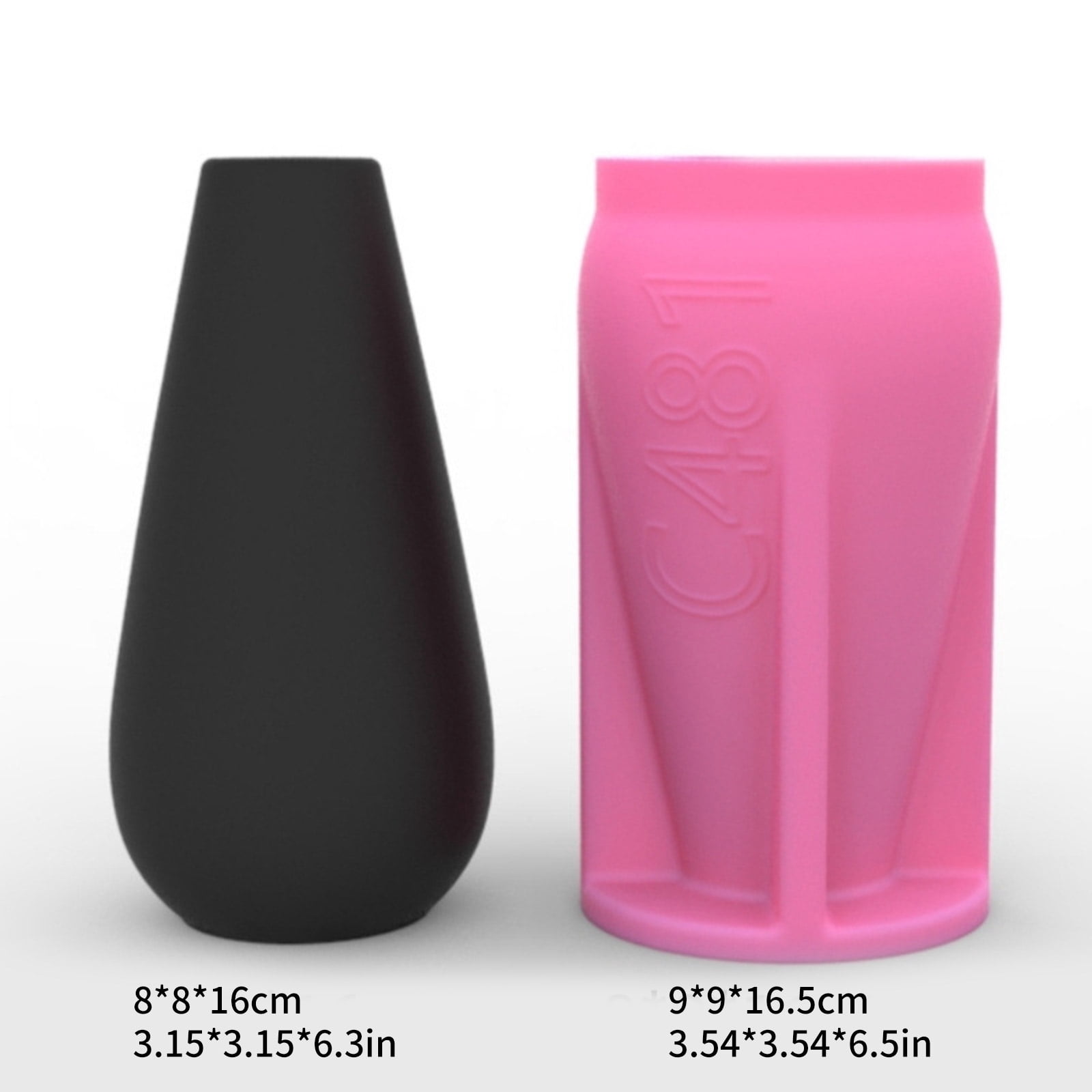 Vase Silicone Mold Simple Makeup Pen Holder Resin Mold Round Shape Flower Vase Ornament Epoxy Mold Home Decorations