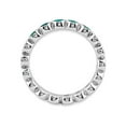 thumbnail image 4 of Created Emerald Ring 1.20 Carat (ctw) in Sterling Silver, 4 of 4