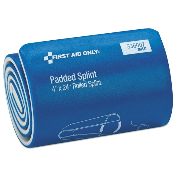 First Aid Only Padded Splint 4" x 24" Blue/White 336007