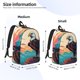 thumbnail image 2 of Easygdp Cartoon Iceberg Bald Eagle Mochila de Lona Resistente para Laptop, Compatible con Laptops de 15 a 17 pulgadas, Ideal para Escuela, Trabajo y Viajes-Medium, 2 of 5