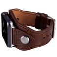 thumbnail image 3 of Cuff Bracelet For Apple watch band 44mm 40mm Leather watchband iWatch 42mm 38mm belt correas strap for series 6 se 5 4 3 7 45mm, 3 of 9