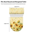 thumbnail image 5 of HELLHERO Sunflower Musical Note Toilet Bowl Cover Elastic Edge Set of 2 Easy to Install Elastic Installation for Bathroom Home Comfort, 5 of 5