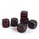 thumbnail image 4 of Dados redondos acrílicos de 16mm para juegos de mesa, dados digitales para beber con punto rojo, color negro, 6 lados, lote de 10 unidades, 4 of 4