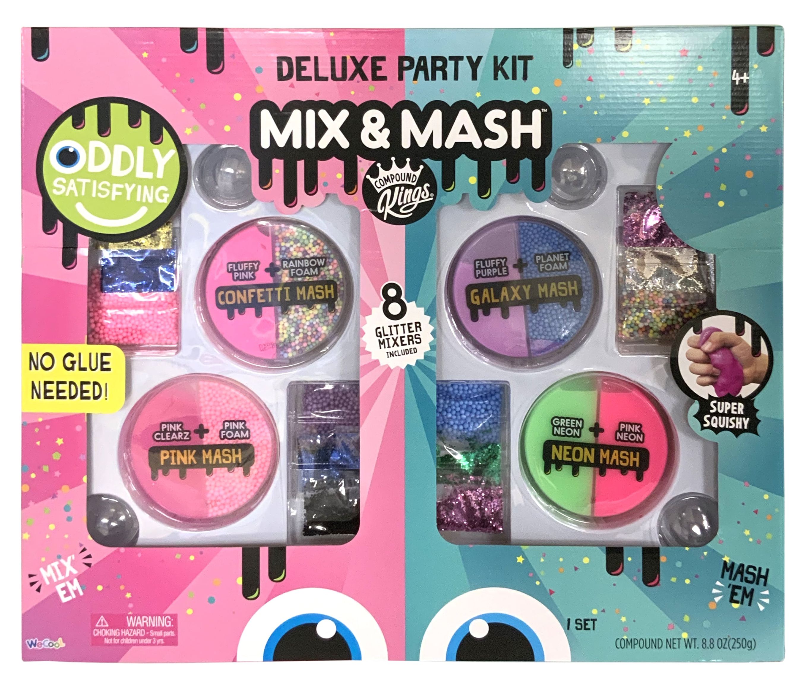 Compound Kings Mix & Mash Super Ultimate Deluxe Party Slime Kit! 8.8 oz and 8 Glitter mix-ins and more! - image 2 of 6