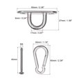 thumbnail image 2 of Unique Bargains Ceiling Hooks 304 Stainless Steel 60x20mm Oval Plate U Shape Hooks 2Pack, 2 of 5