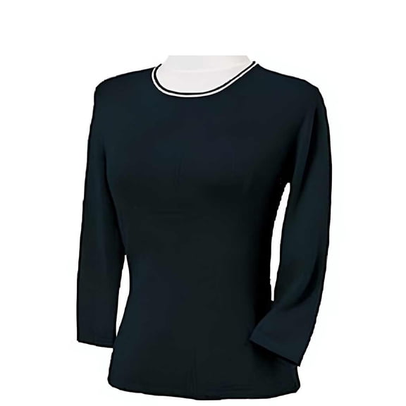 Monterey Club Ladies Cotton/Acrylic 12 Gauge Knit Crew Neck Long Sleeve Sweater #6143