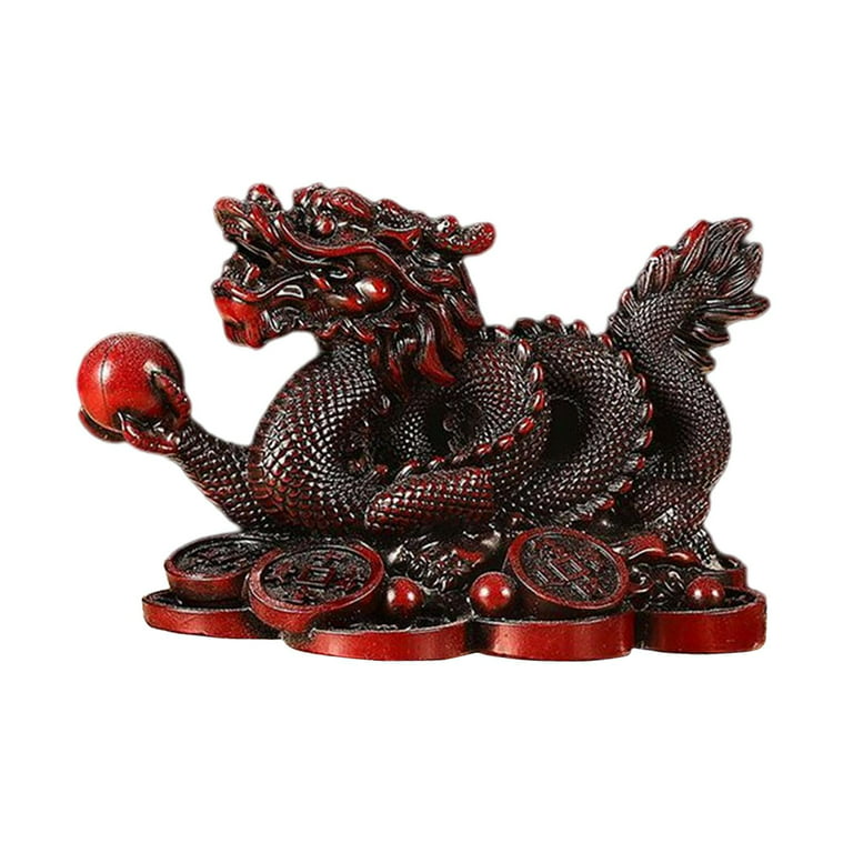 Statue de dragon animal mythique chinois en laiton pur, figurines  miniatures, ornements antiques, ornement de dragon, cadeaux de décoration  Feng Shui, 1PC - AliExpress